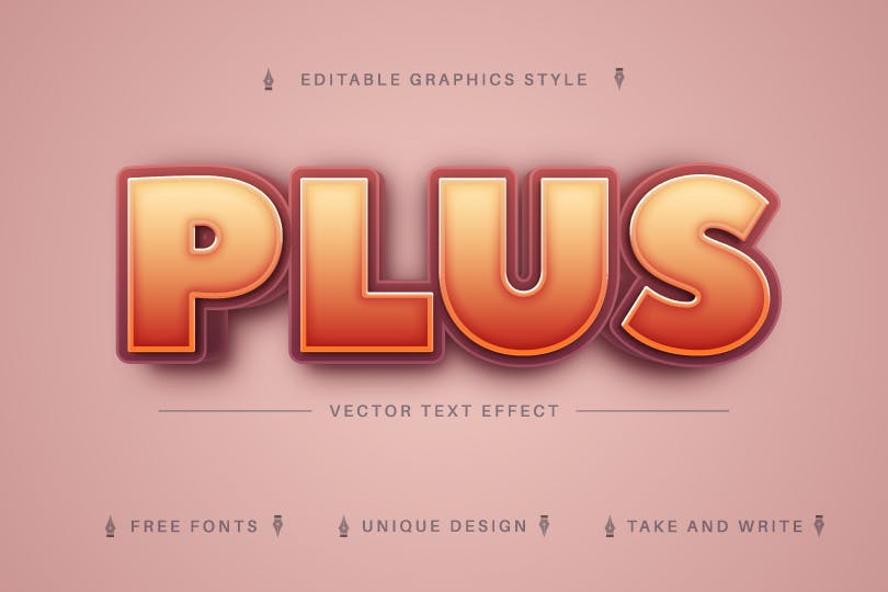 阴影3D矢量文字效果字体样式 Good 3D – Editable Text Effect, Font Style 插件预设 第5张