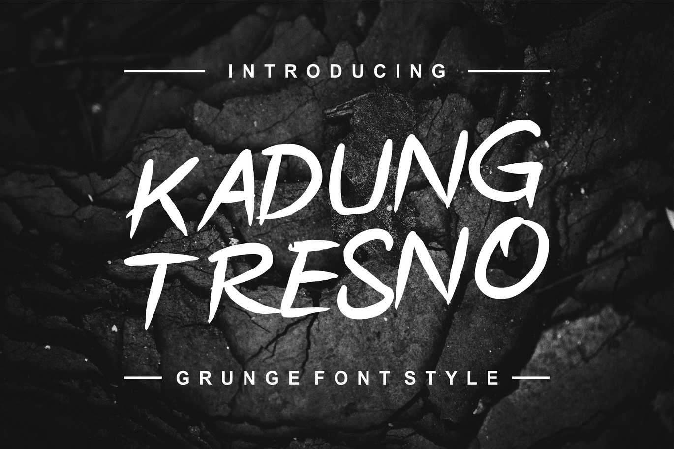 Grunge风格装饰性字体素材 Kadung Tresno Grunge Font Style 设计素材 第1张