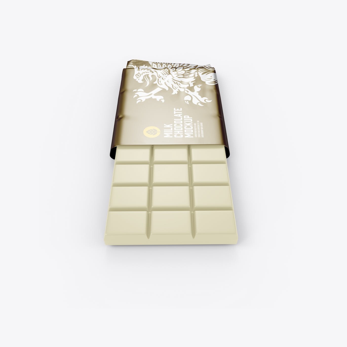 光亮的巧克力棒设计包装样机图 Set Glossy Chocolate Bar Mockup 样机素材 第16张