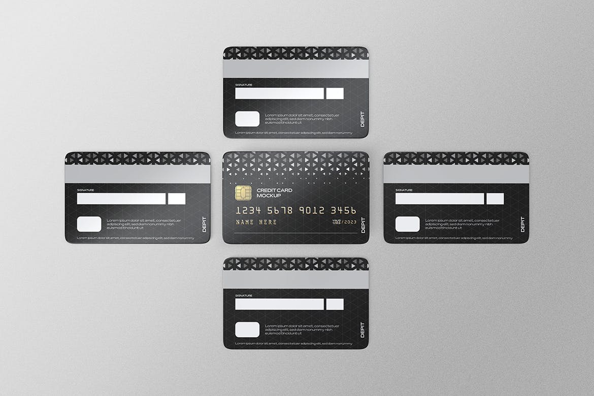 储蓄卡银行卡设计展示样机psd模板 Credit Card Mockups 样机素材 第6张