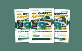 户外探险活动宣传单设计模板 Outdoor Adventure Flyers