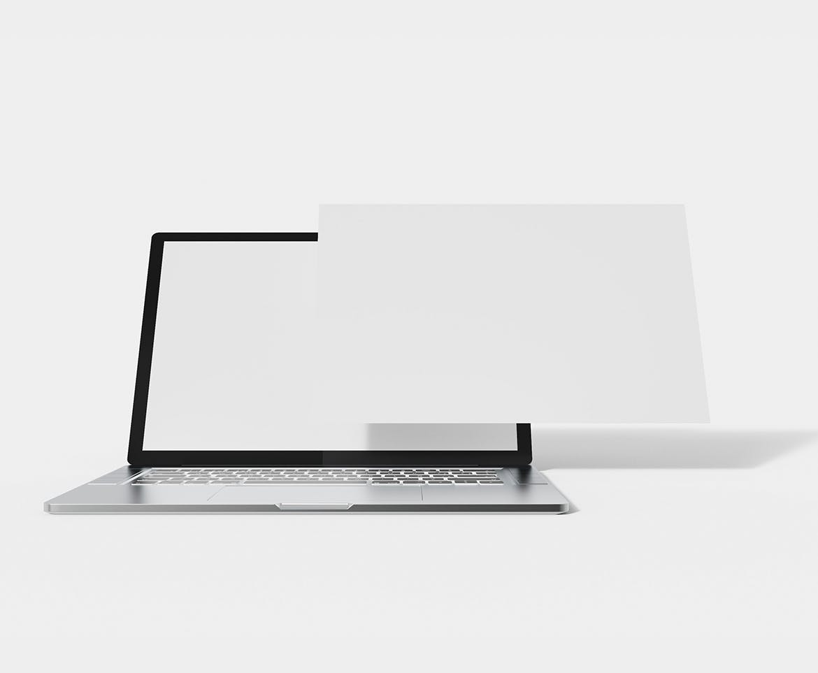 笔记本电脑&网页屏幕样机psd模板 Laptop with Web Page Screen Mockup 样机素材 第2张