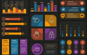 信息数据分析图表设计元素 Infographics Elements