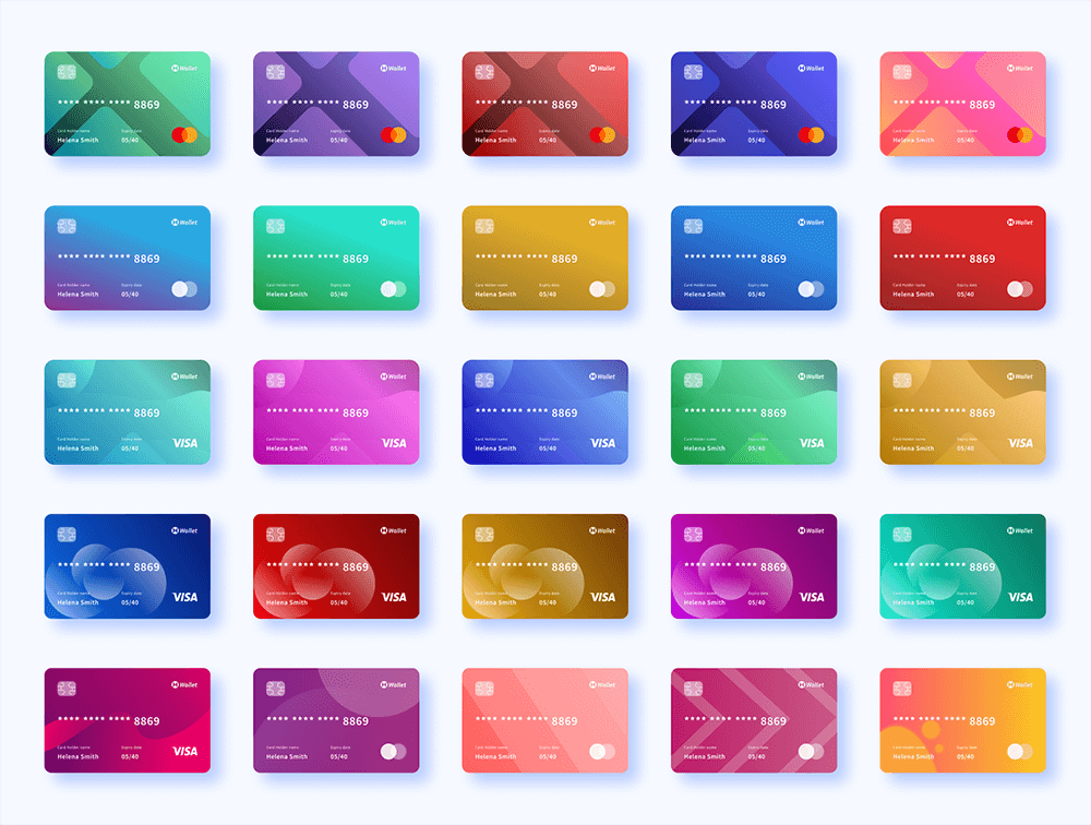 银行卡信用卡卡片设计模板套件 APP UI 第4张