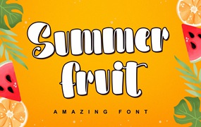 现代俏皮可爱水果包装字体 Summer Fruit