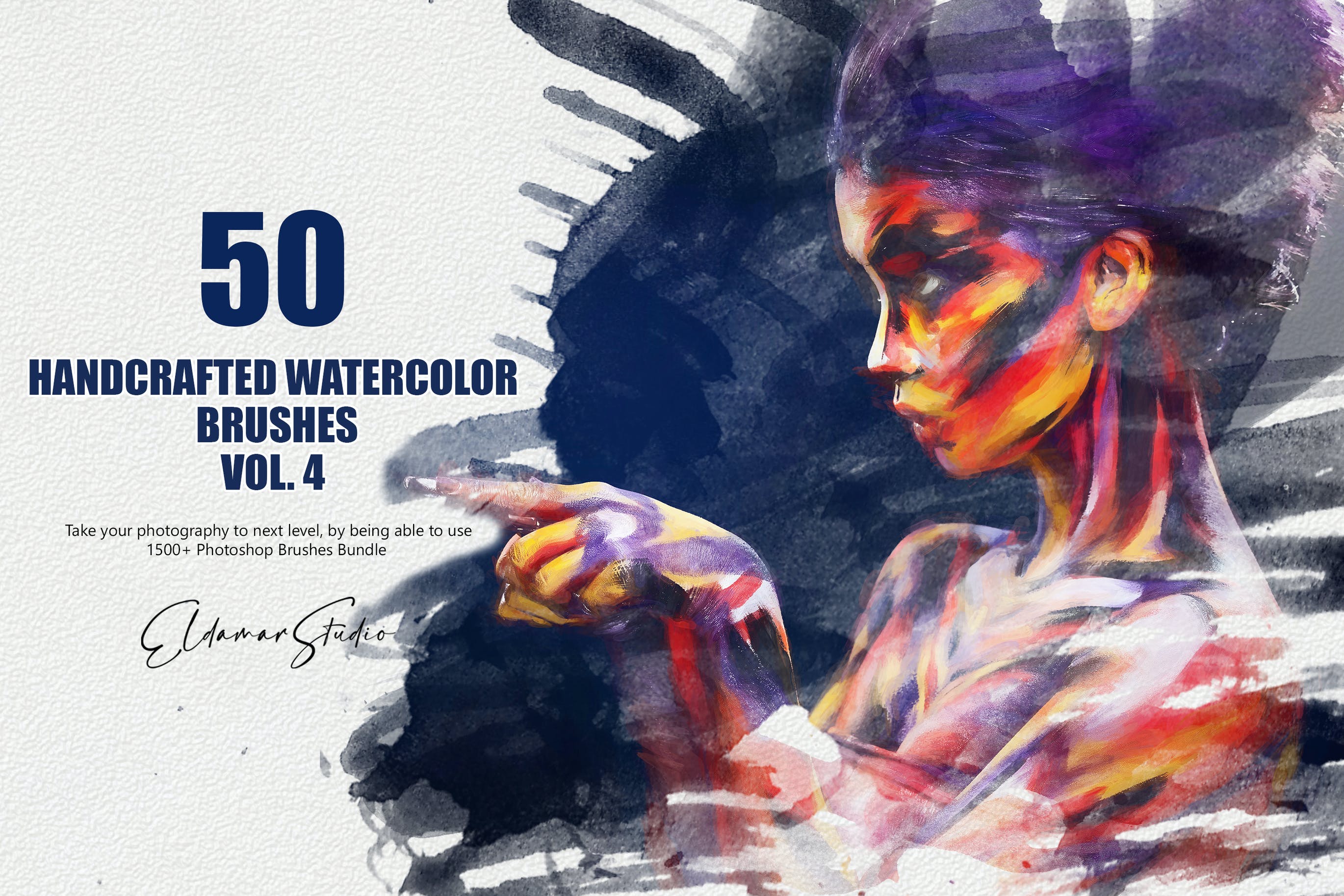 50个手工制作的绘画水彩ps笔刷v4 50 Handcrafted Watercolor Brushes – Vol. 4 笔刷资源 第1张