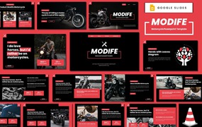 摩托车改装派对谷歌幻灯片素材 Modife – Motorcycle Google Slides Template