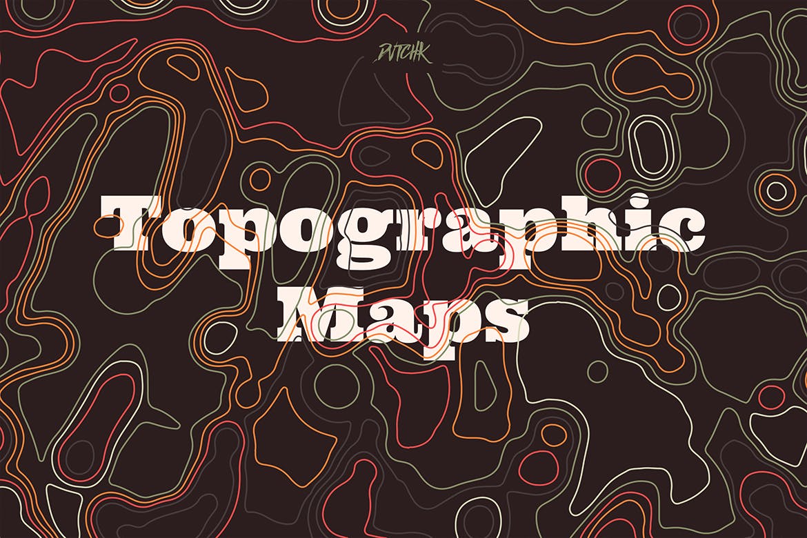 彩色矢量地形图背景 Topographic Maps 图片素材 第9张