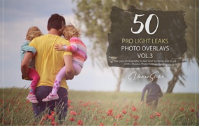 50个专业漏光效果照片叠层背景素材v3 50 Pro Light Leaks Photo Overlays – Vol. 3