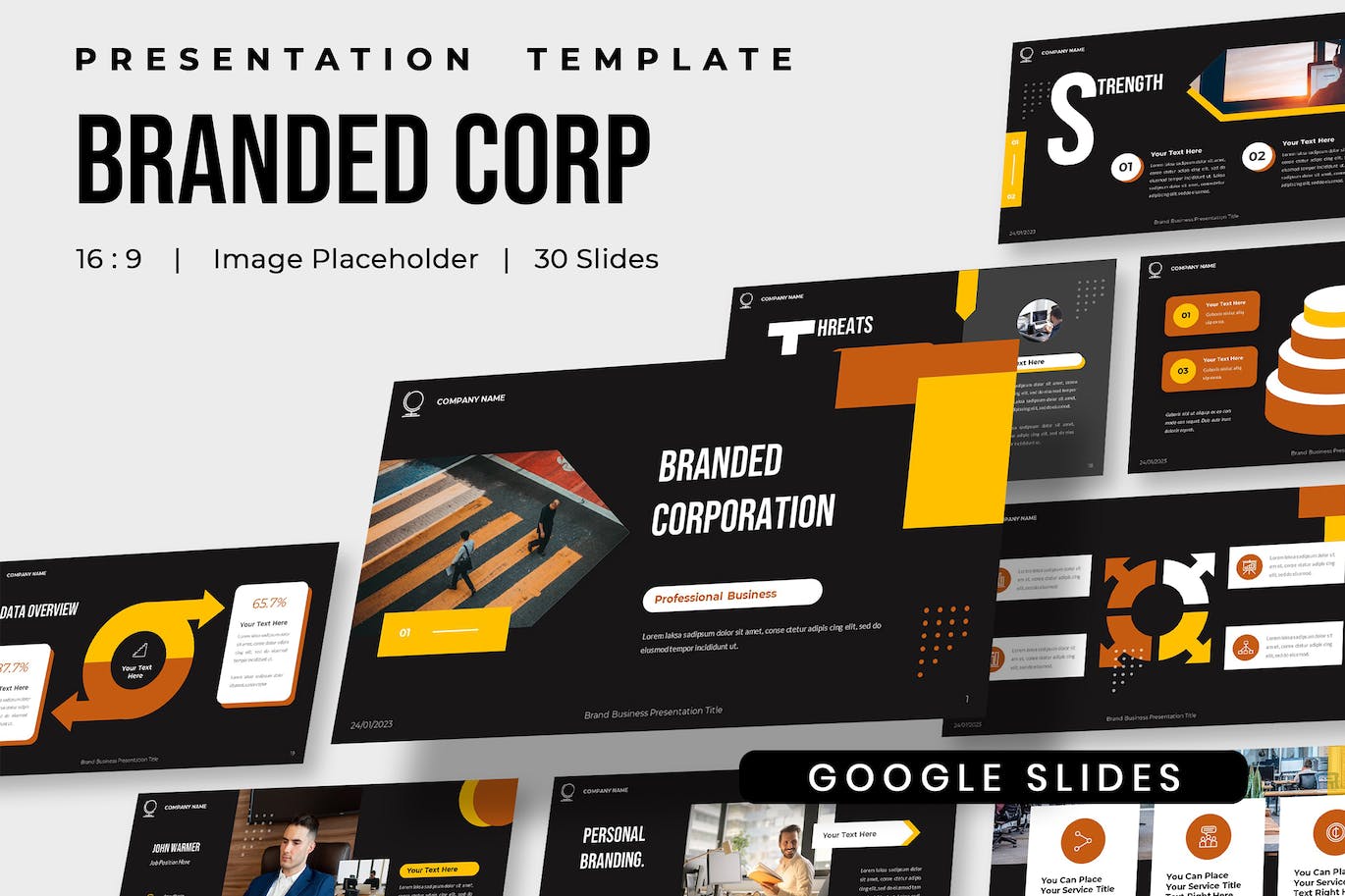 品牌公司业务Google幻灯片模板下载 Brand Corporation – Company Business Google Slides 幻灯图表 第1张
