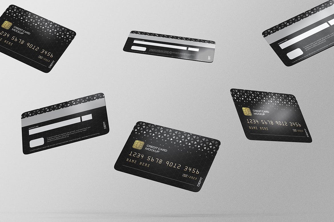 储蓄卡银行卡设计展示样机psd模板 Credit Card Mockups 样机素材 第5张