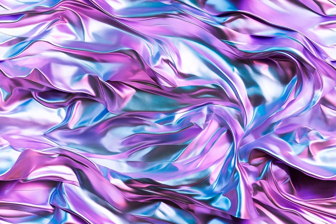3D全息彩虹皱褶铝箔无缝背景 Iridescent Crumpled Foil Seamless Backgrounds 图片素材 第6张