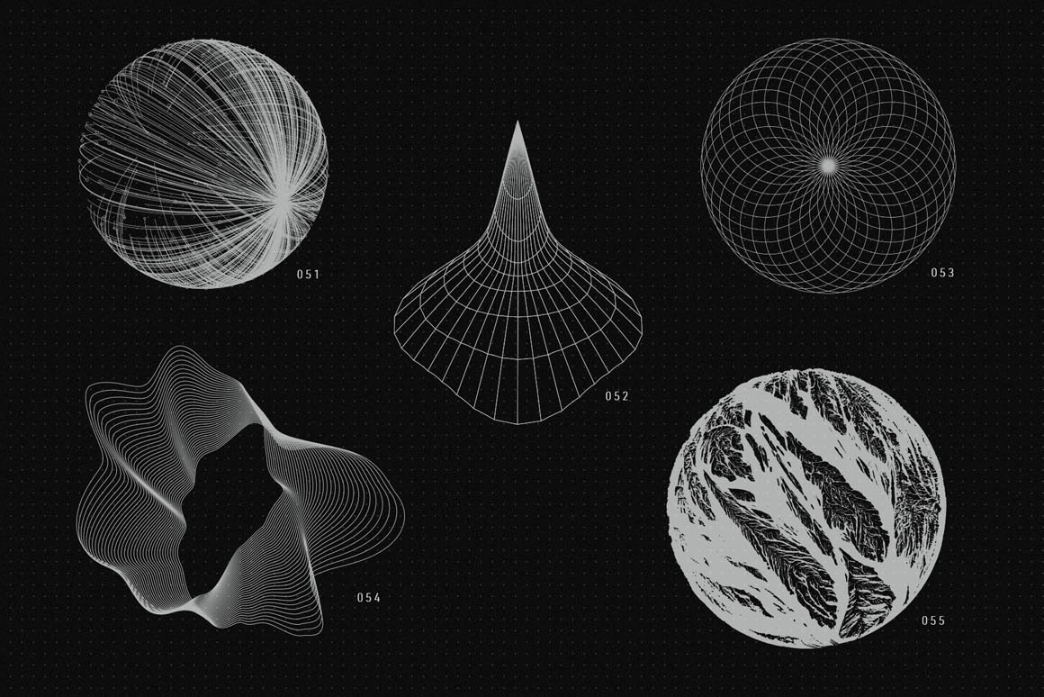 200+高质量抽象现代几何矢量形状外观 200 Vector Shapes 图片素材 第15张