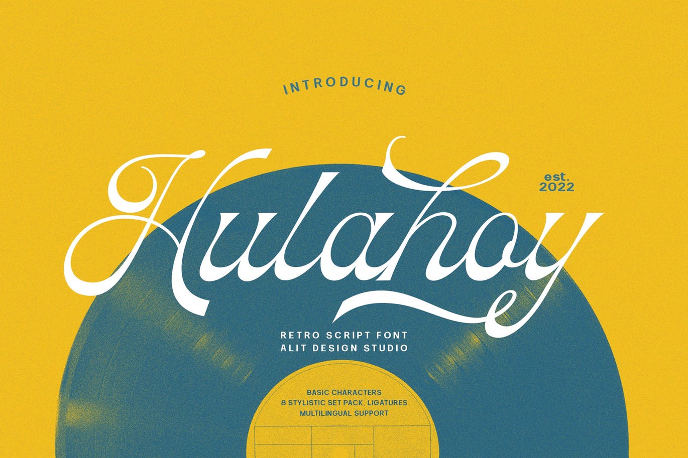 70年代风格音符字体素材 Hulahoy Typeface 设计素材 第1张