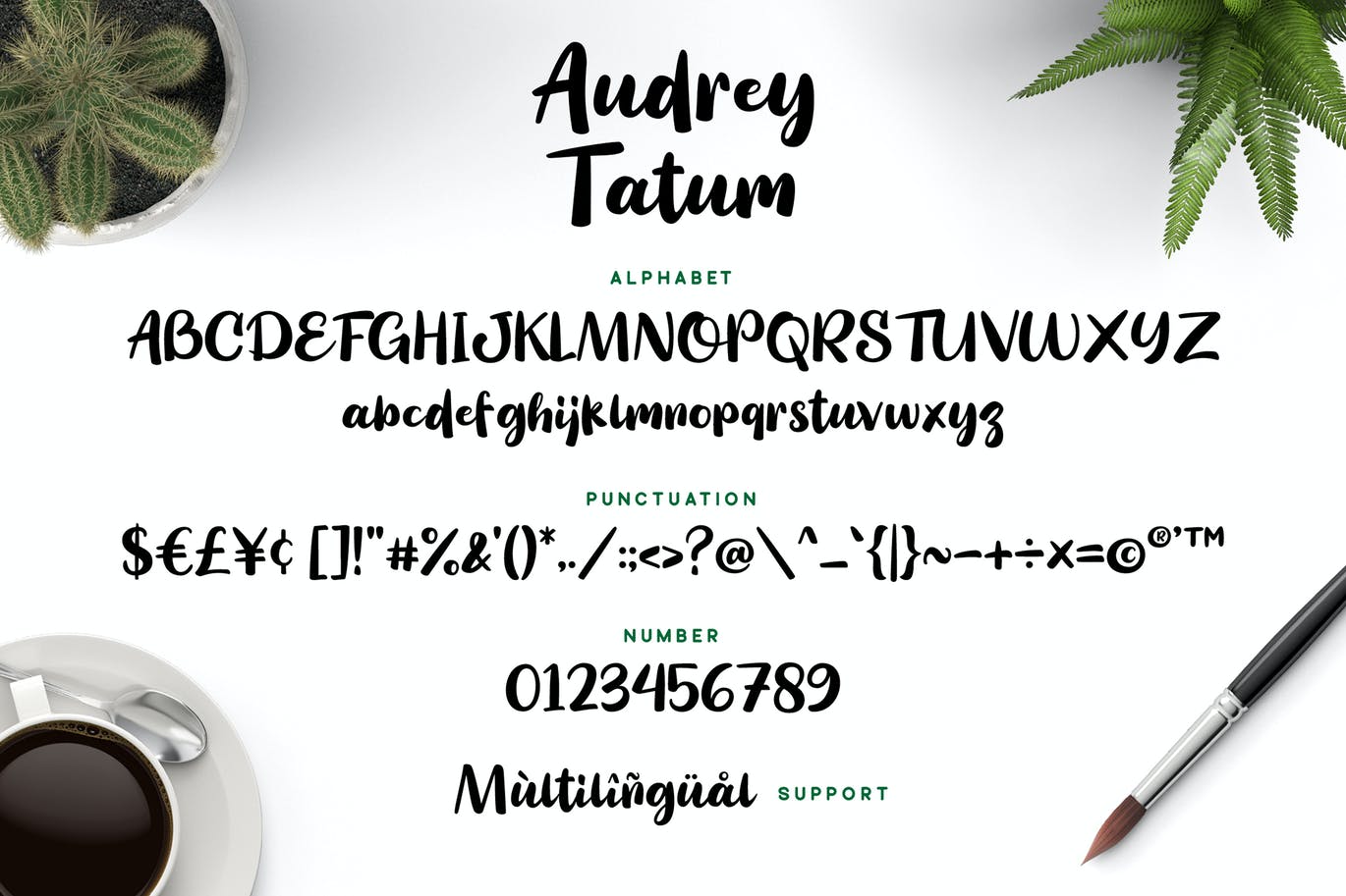 服装设计连字字体素材 Audrey Tatum – Playful Font 设计素材 第3张