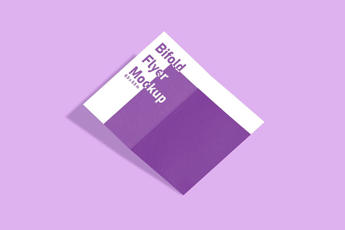 双折页产品传单设计样机图 Bifold Flyer Mockup 样机素材 第4张