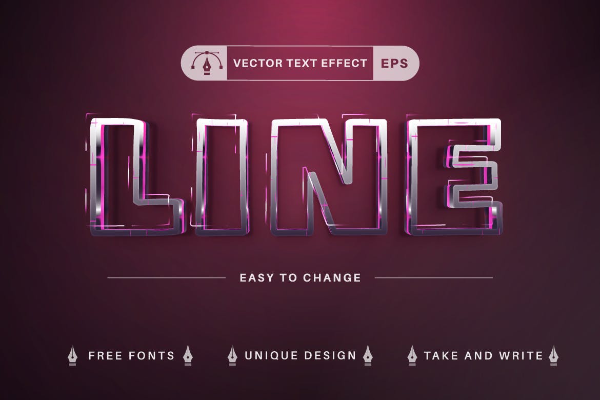 10种金属矢量文字效果字体样式 Set 10 Metal Editable Text Effects, Font Styles 插件预设 第5张