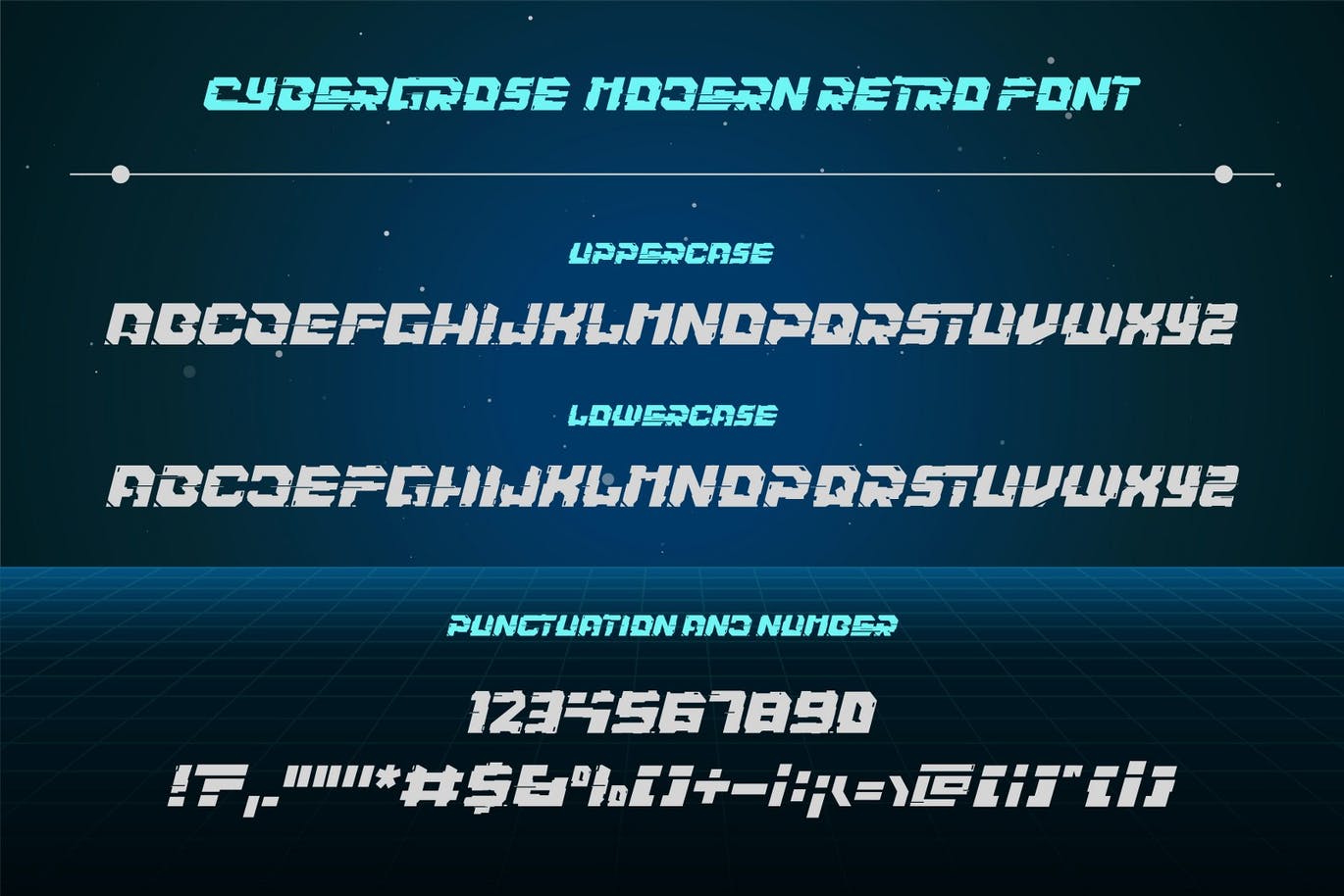 未来赛博朋克风字体素材 Cybergrose – Cyberpunk Display Font 设计素材 第9张
