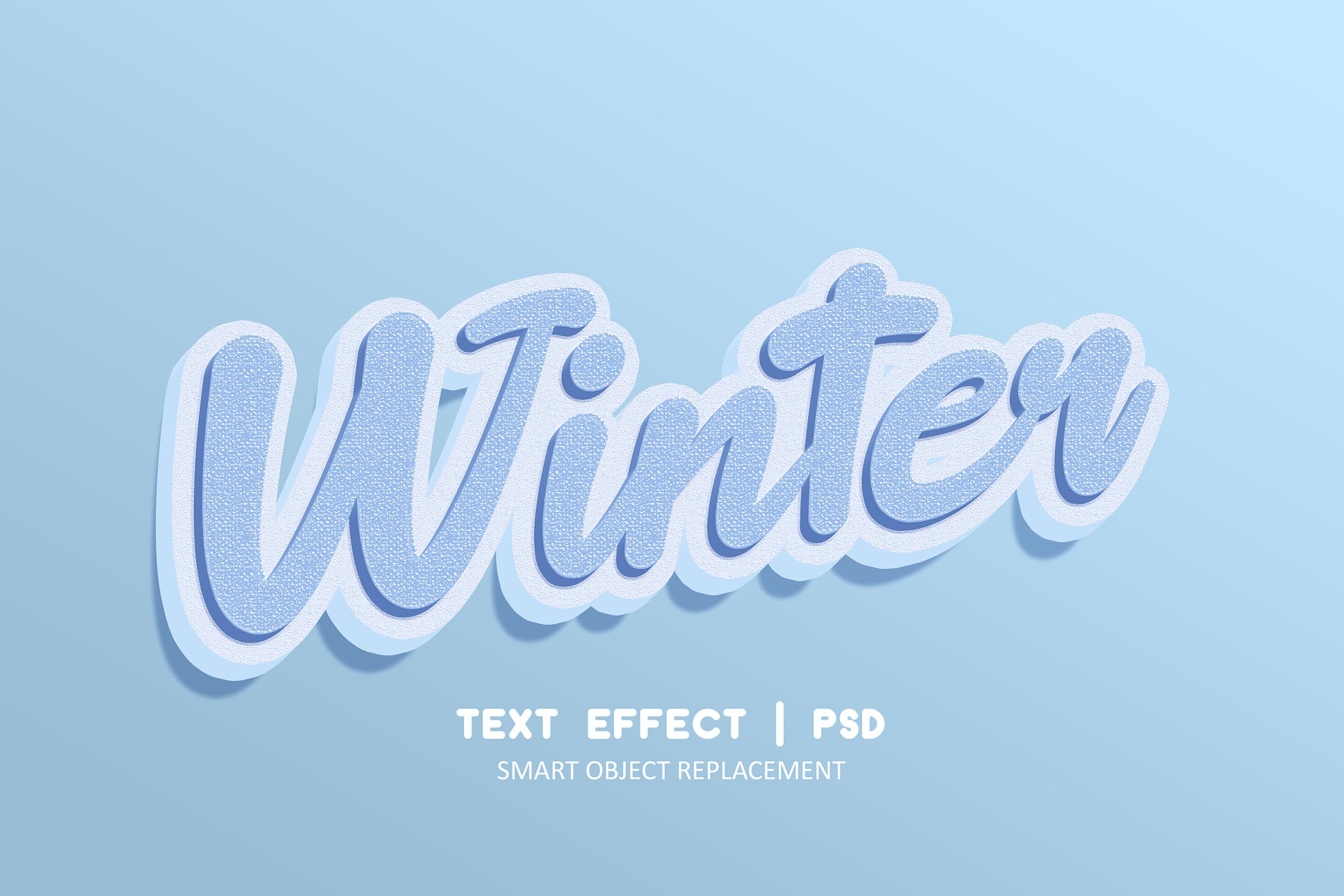 逼真的冬季粗体文本效果 Winter realistic strong bold text effect 插件预设 第1张