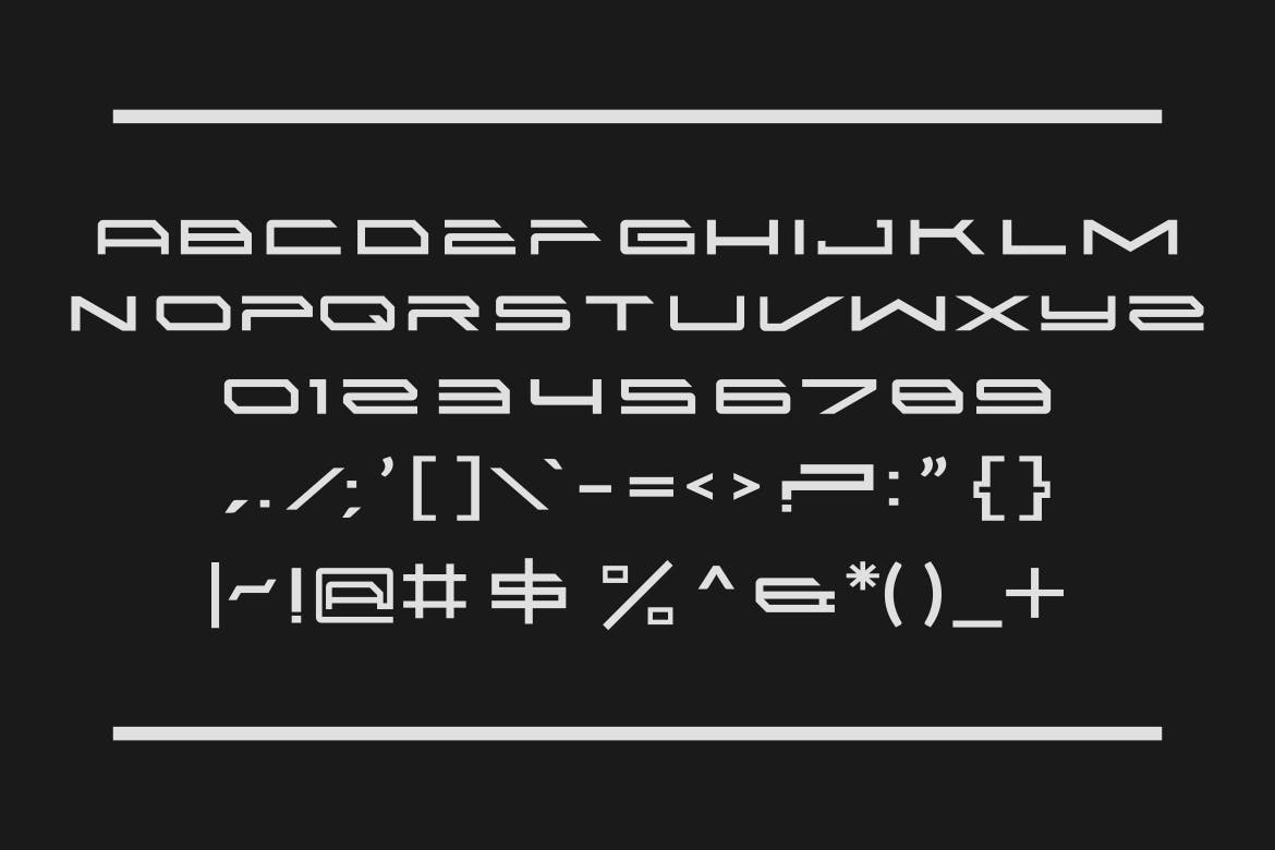大胆排版电竞游戏字体素材 Nespro Font 设计素材 第3张