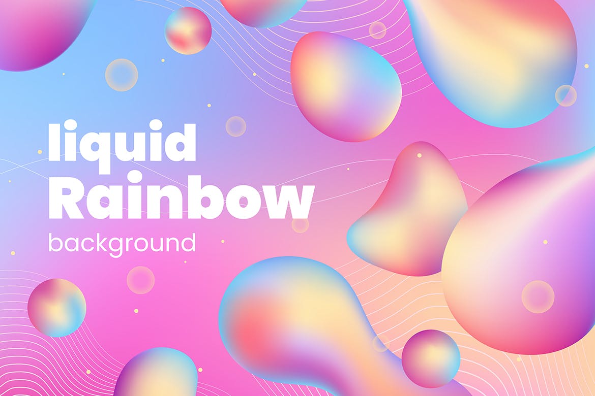 液体渐变彩虹背景素材 Liquid Rainbow Background 图片素材 第1张
