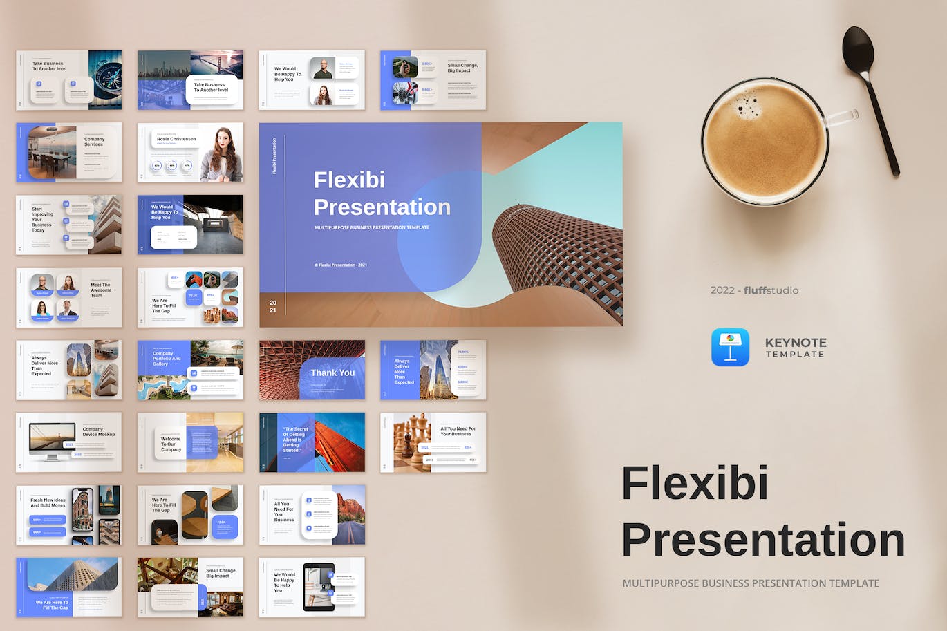 专业多用途演示Keynote幻灯片设计模板 Flexibi – Multipurpose Keynote Template 幻灯图表 第1张