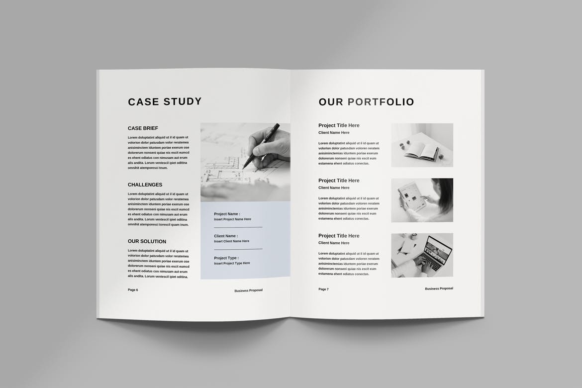项目建议提案杂志设计模板 Proposal | MS Word & Indesign 设计素材 第3张