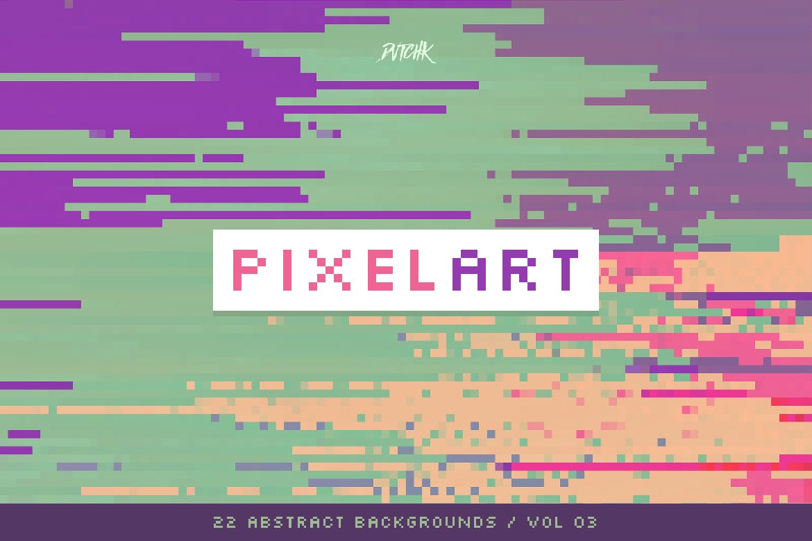 像素艺术抽象彩色背景v3 Pixel Art | Colorful Backgrounds | V. 03 图片素材 第4张