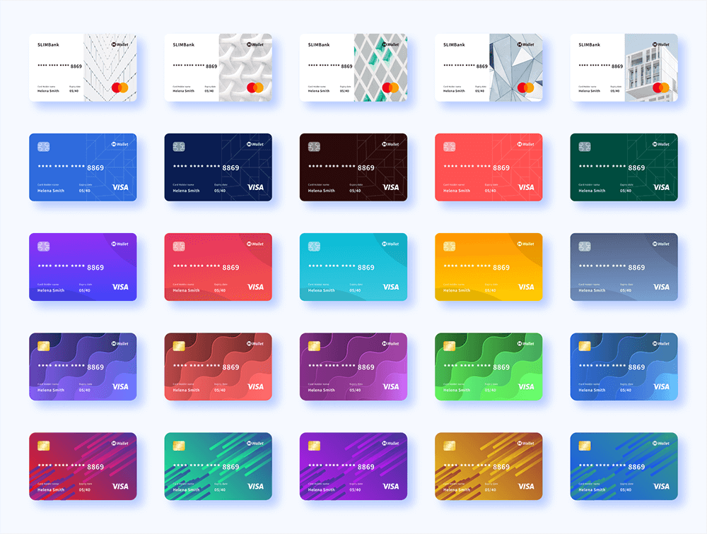 银行卡信用卡卡片设计模板套件 APP UI 第3张