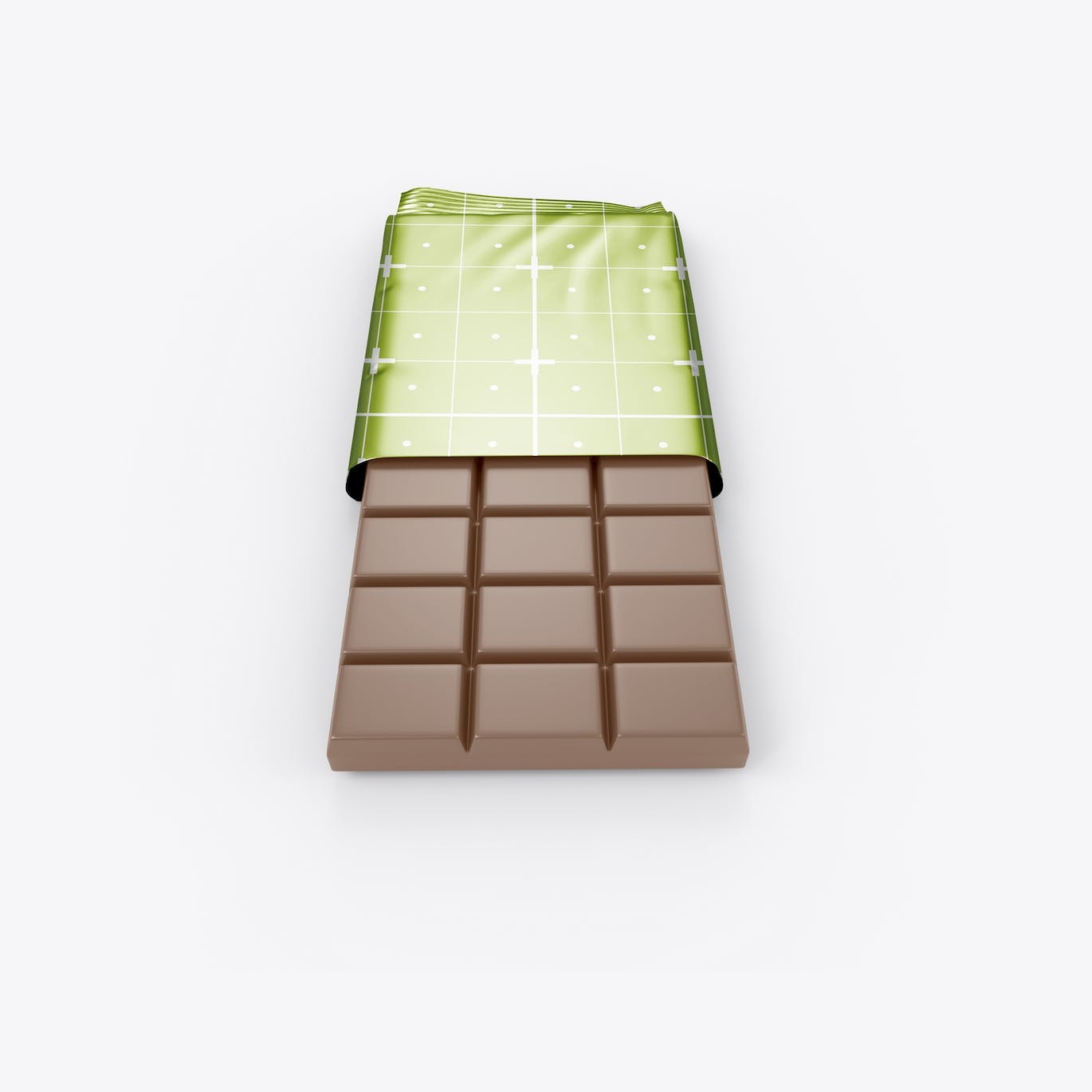 光亮的巧克力棒设计包装样机图 Set Glossy Chocolate Bar Mockup 样机素材 第14张