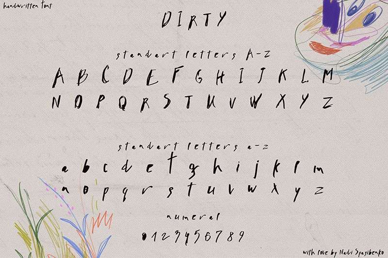 SA Dirty真实感英文签名字体 设计素材 第6张