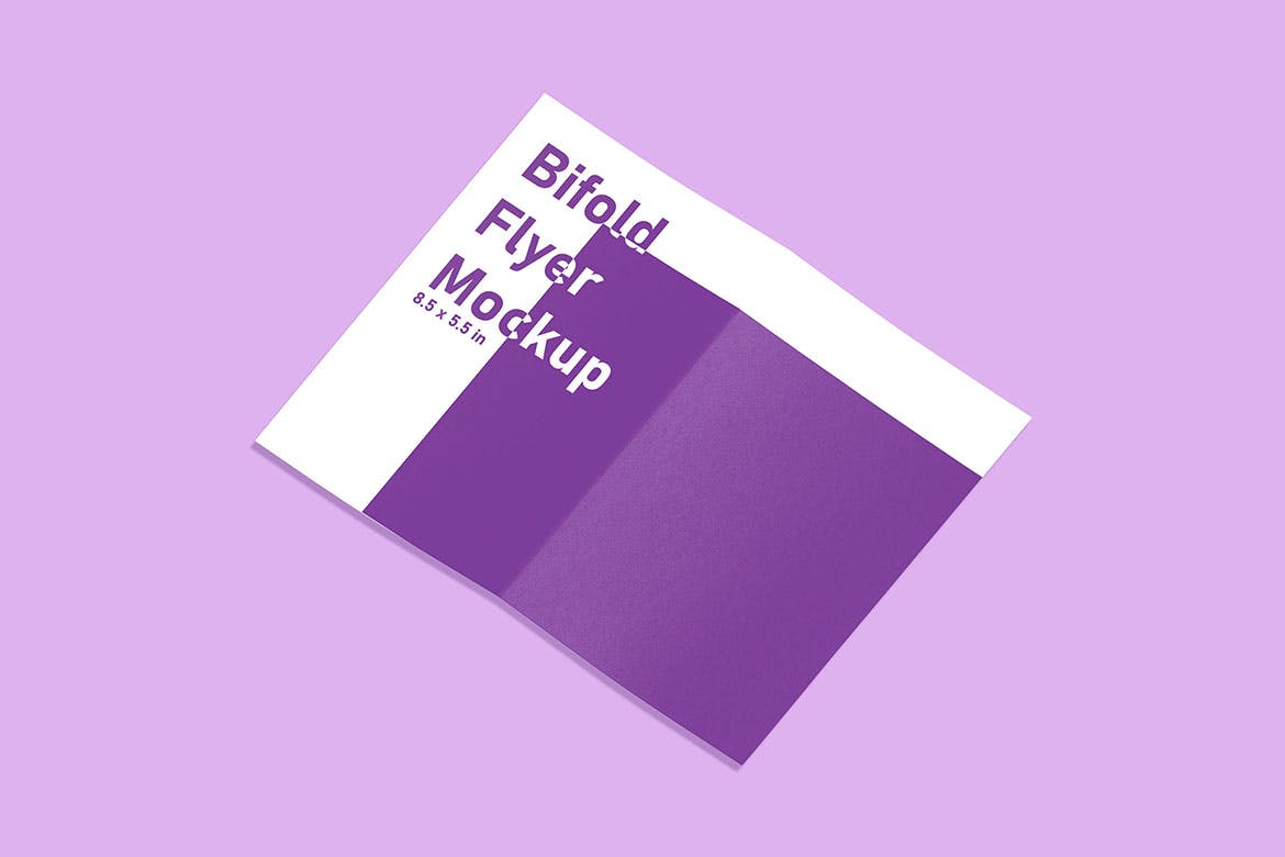 双折页产品传单设计样机图 Bifold Flyer Mockup 样机素材 第2张