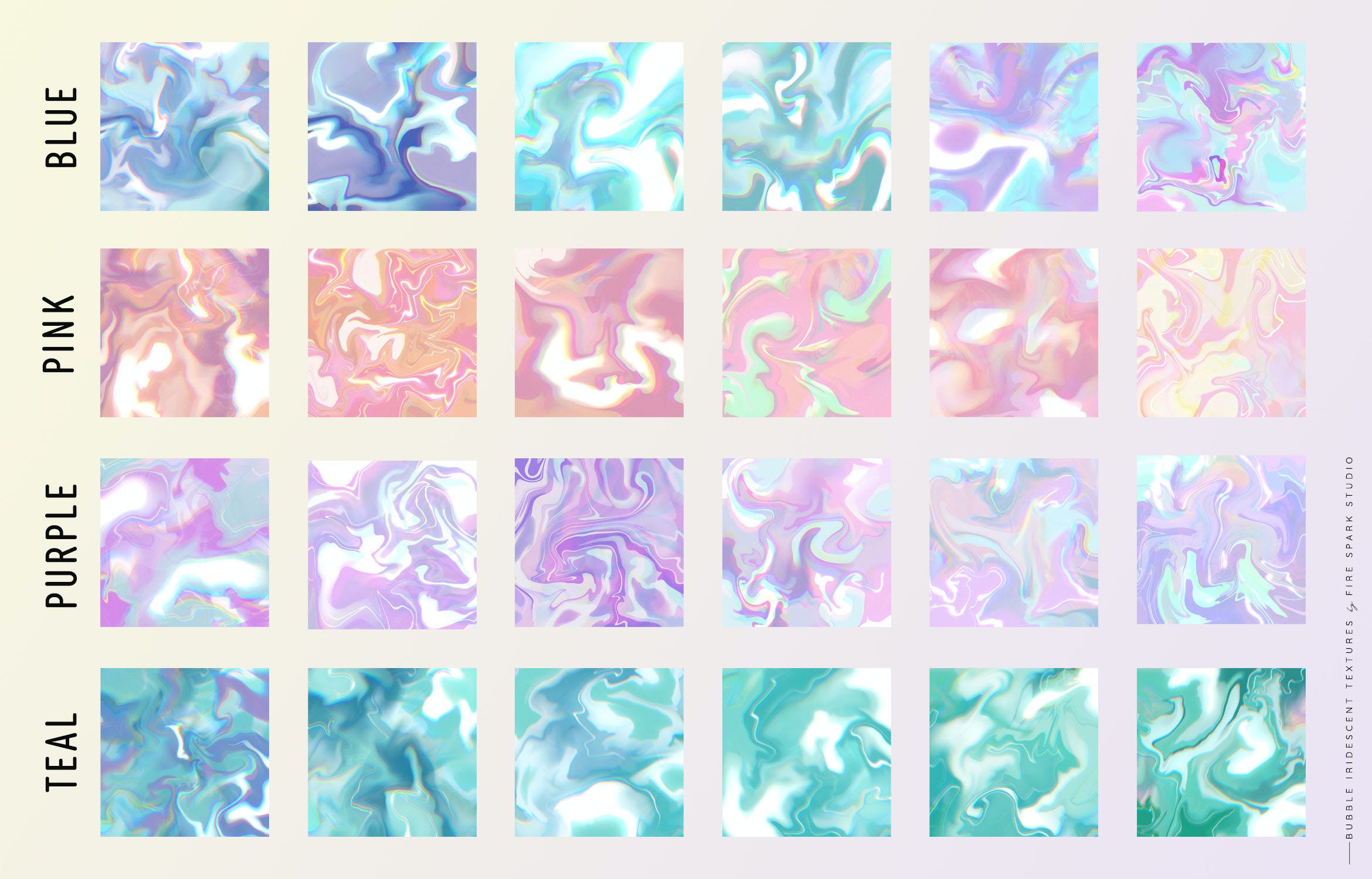 气泡彩虹抽象流体纹理背景素材 Bubble Iridescent Abstract Textures APP UI 第3张