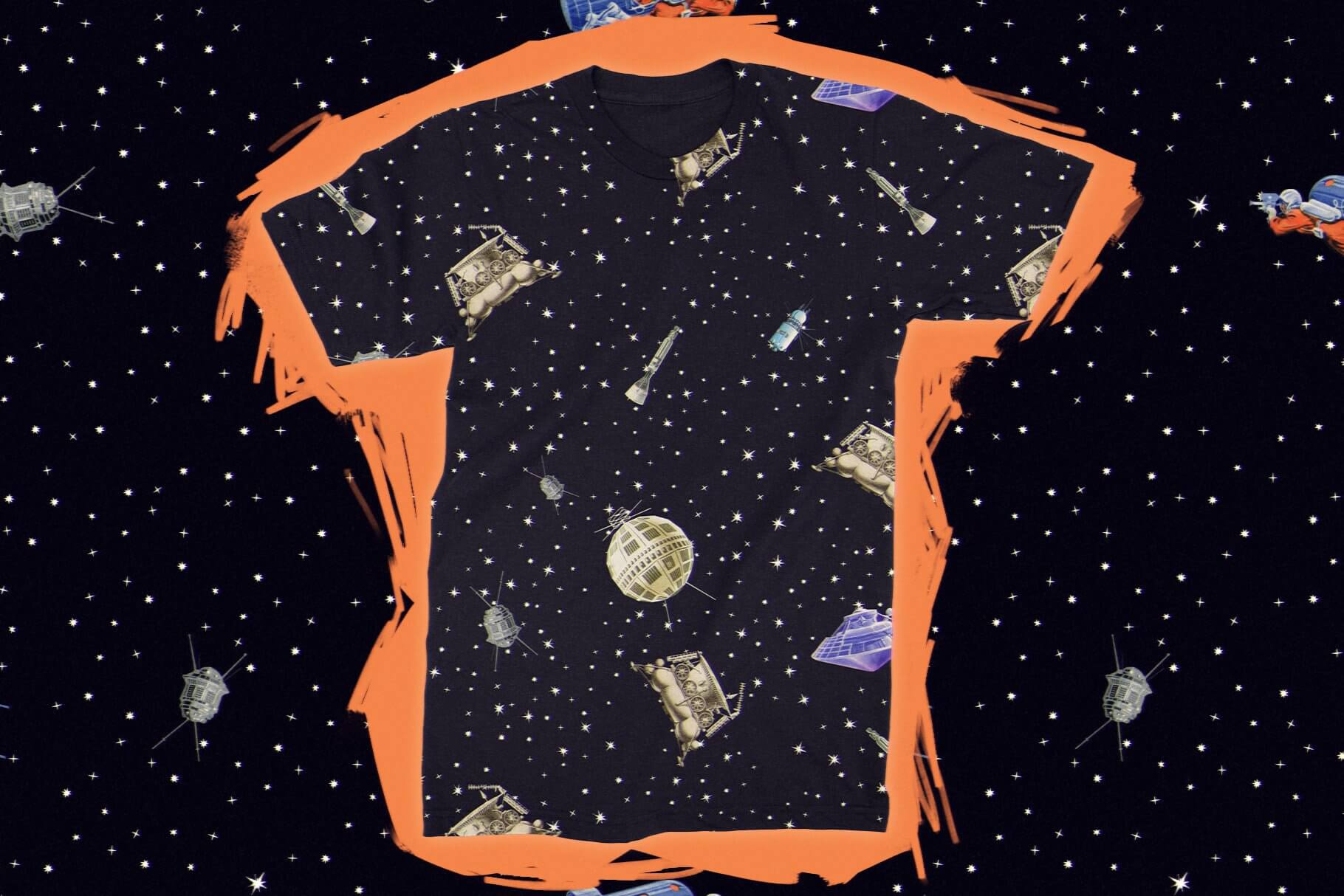 苏联启发复古宇航员太空外星UFO衣服杯子贴纸徽章海报图形元素JPG&PNG素材&Pat图案样式 图片素材 第6张