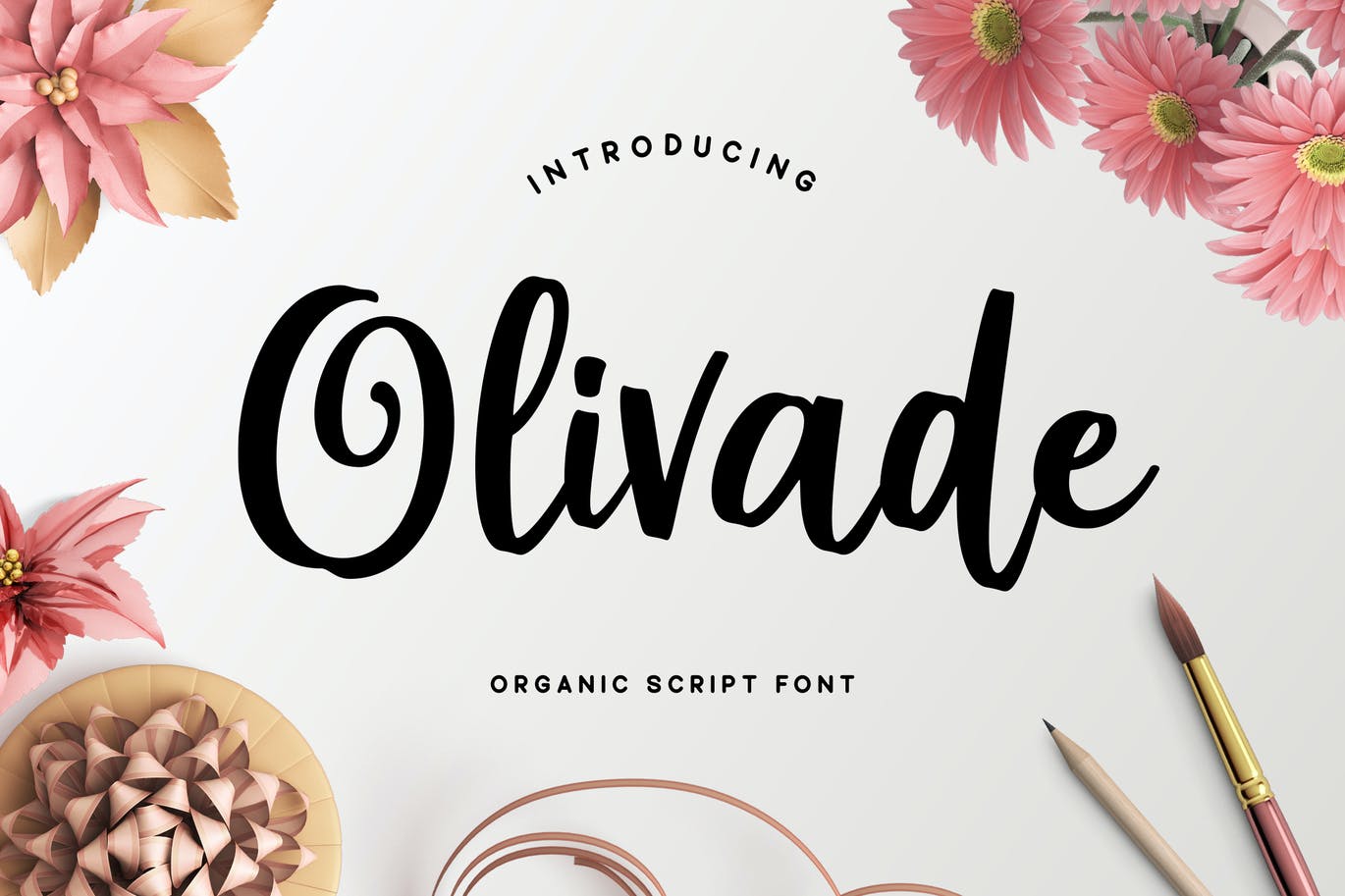 清新有机的手写脚本字体 Olivade – Handwritten Script 设计素材 第1张