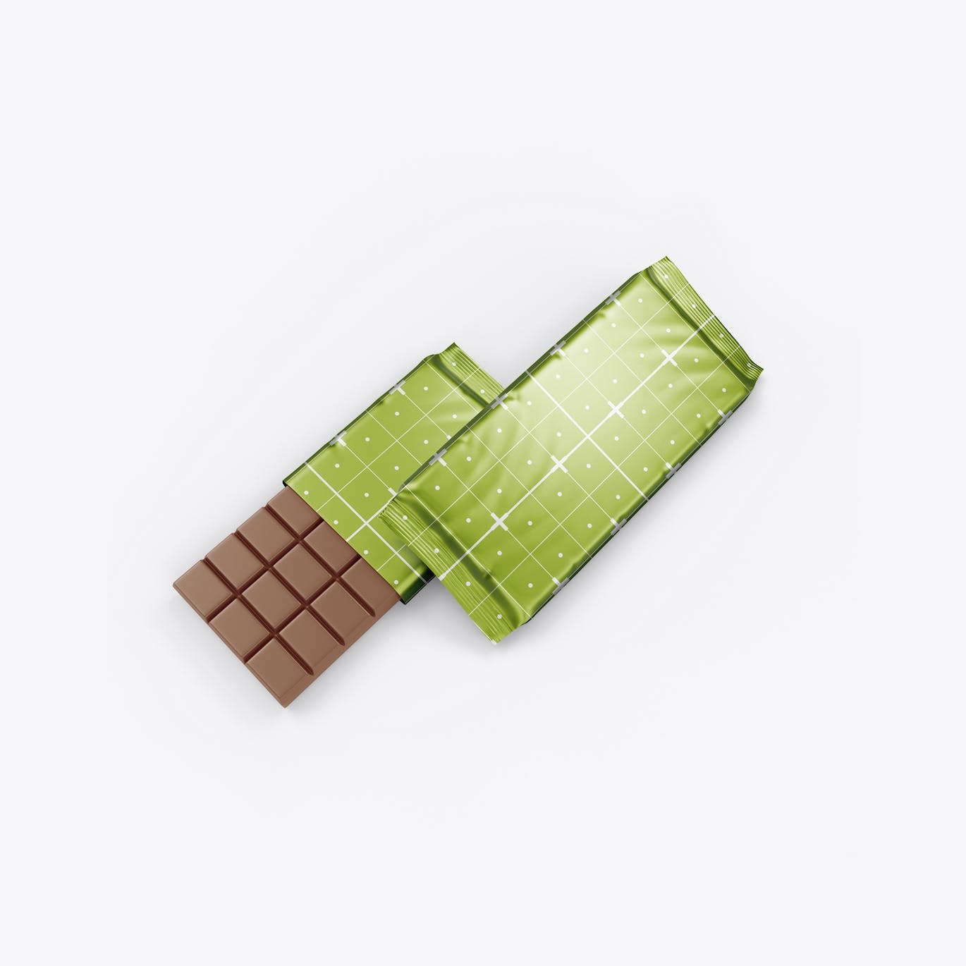 光亮的巧克力棒设计包装样机图 Set Glossy Chocolate Bar Mockup 样机素材 第13张