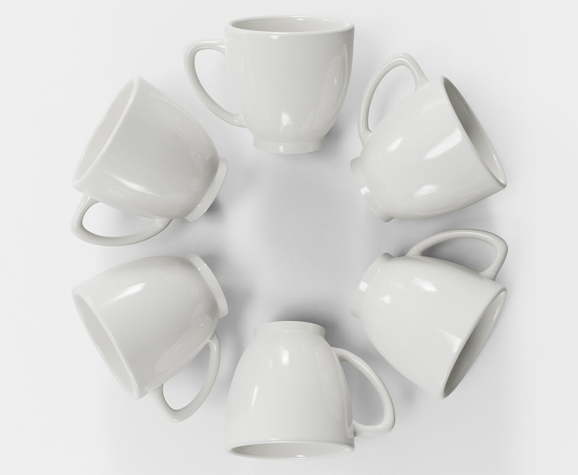 陶瓷咖啡马克杯杯身设计样机模板v5 Ceramic Mugs Mockup 样机素材 第2张