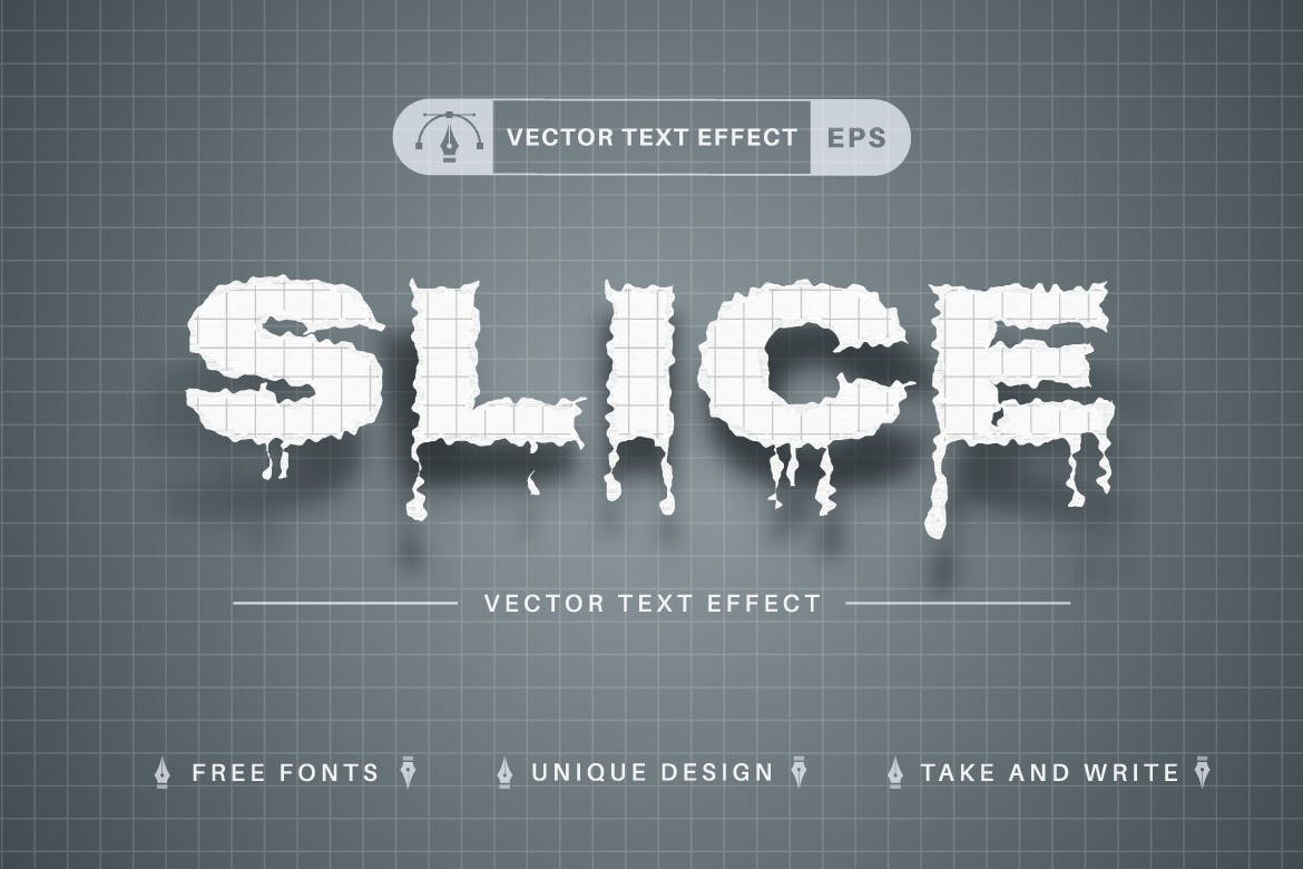 划痕纸张矢量文字效果字体样式 Scratch Paper – Editable Text Effect, Font Style 插件预设 第4张