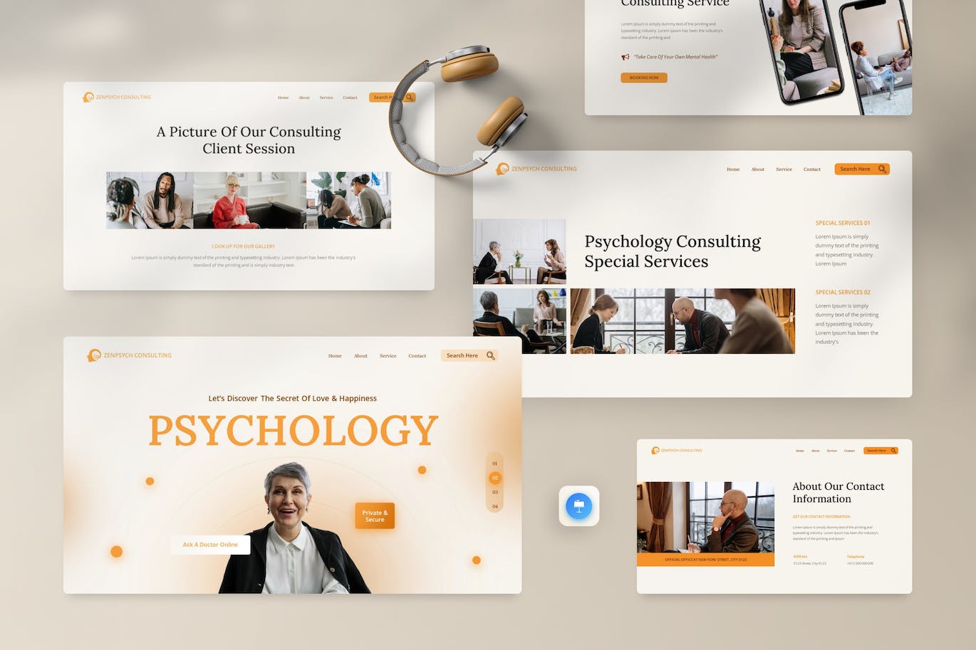心理学咨询Keynote模板下载 Zenpsych – Psychology Consulting Keynote Template 幻灯图表 第1张