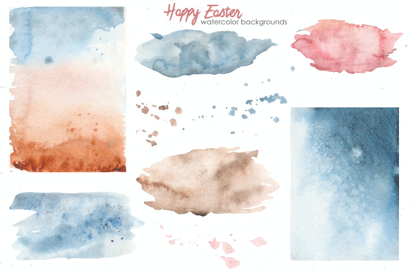 复活节快乐元素水彩画集 Happy Easter watercolor APP UI 第10张