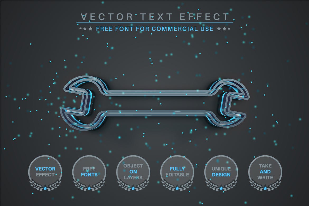 神秘蓝色矢量文字效果字体样式 Mystic – Editable Text Effect, Font Style 插件预设 第2张