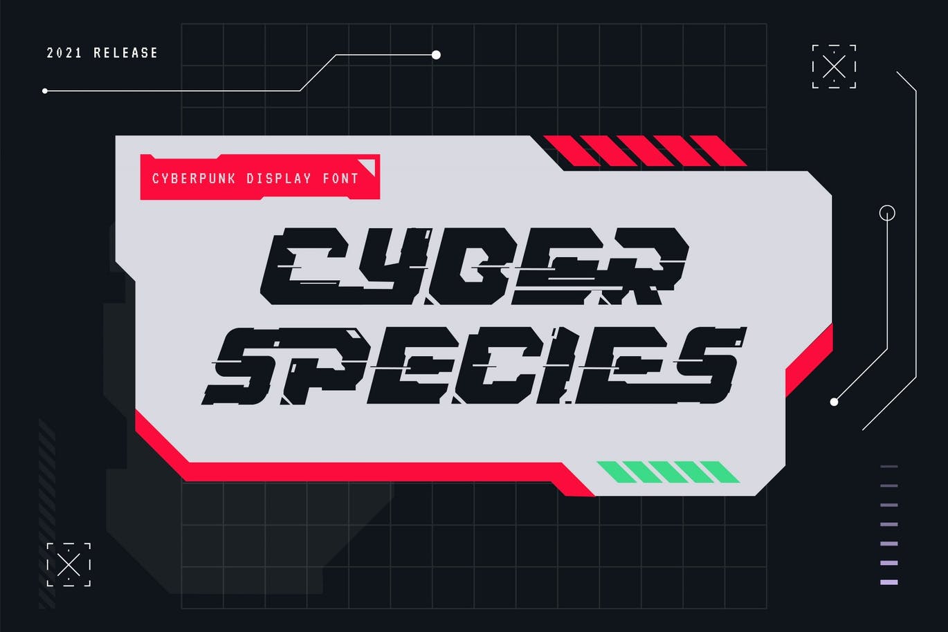 未来赛博朋克风字体素材 Cybergrose – Cyberpunk Display Font 设计素材 第16张