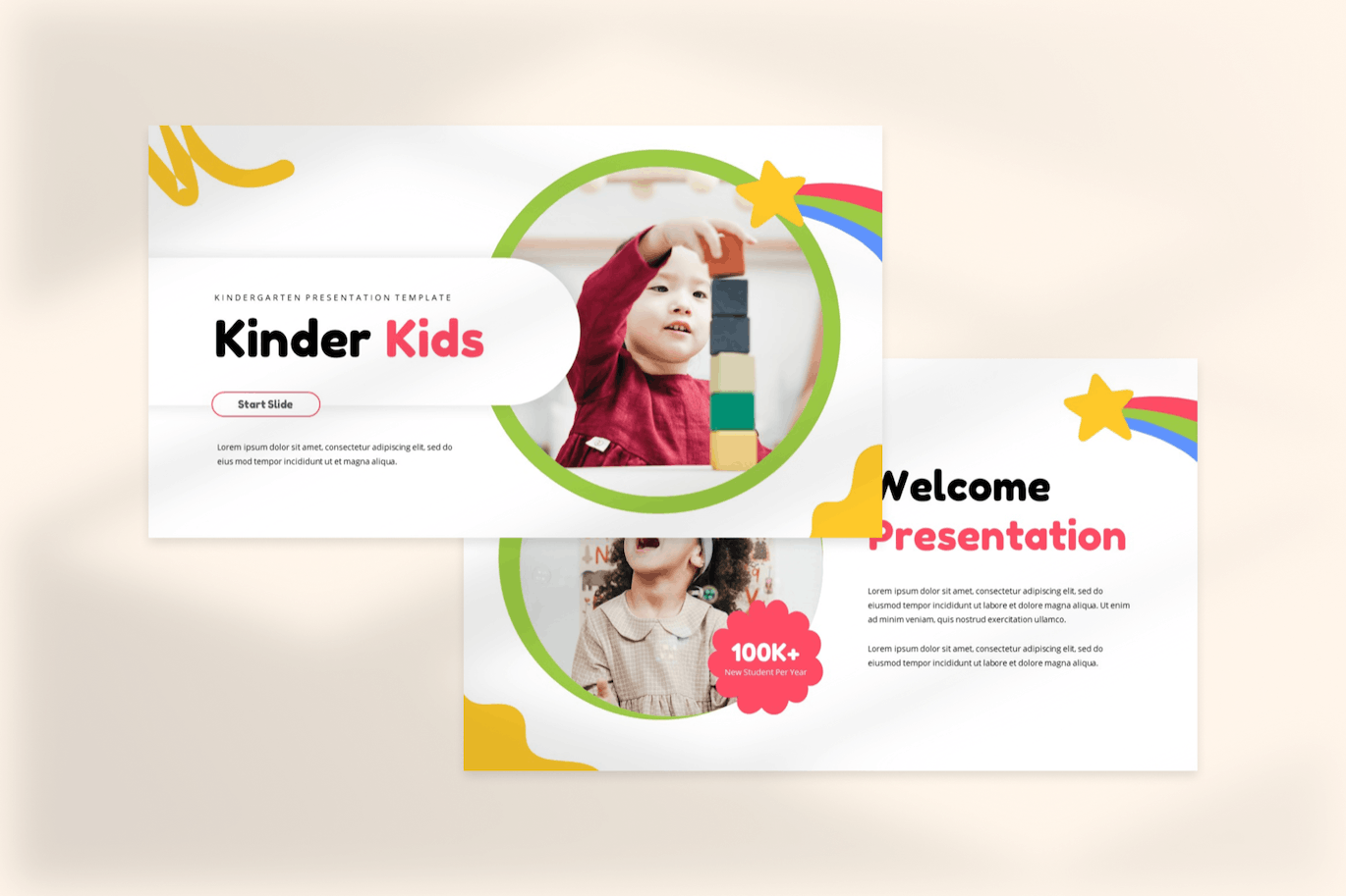 幼儿园和学前班PPT模板 Kinder Kids – Kindergarten & Preschool Powerpoint 幻灯图表 第7张