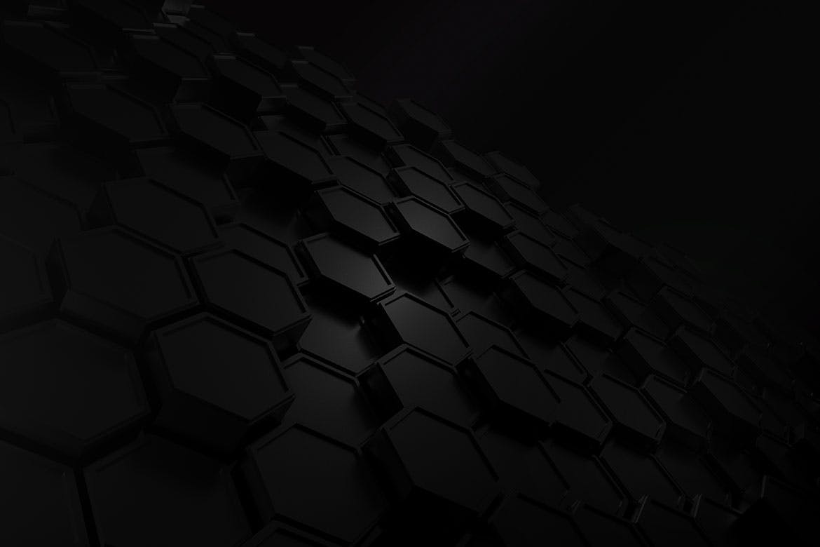 黑色蜂窝六边形背景素材 Black Hexagon Backgrounds APP UI 第11张