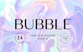 气泡彩虹抽象流体纹理背景素材 Bubble Iridescent Abstract Textures