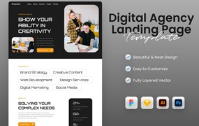 利基营销活动网站着陆页设计模板 Landing Page Design Template
