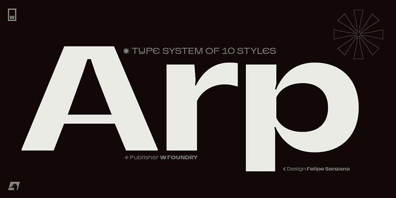 Arp时尚反差英文字体完整版 设计素材 第1张