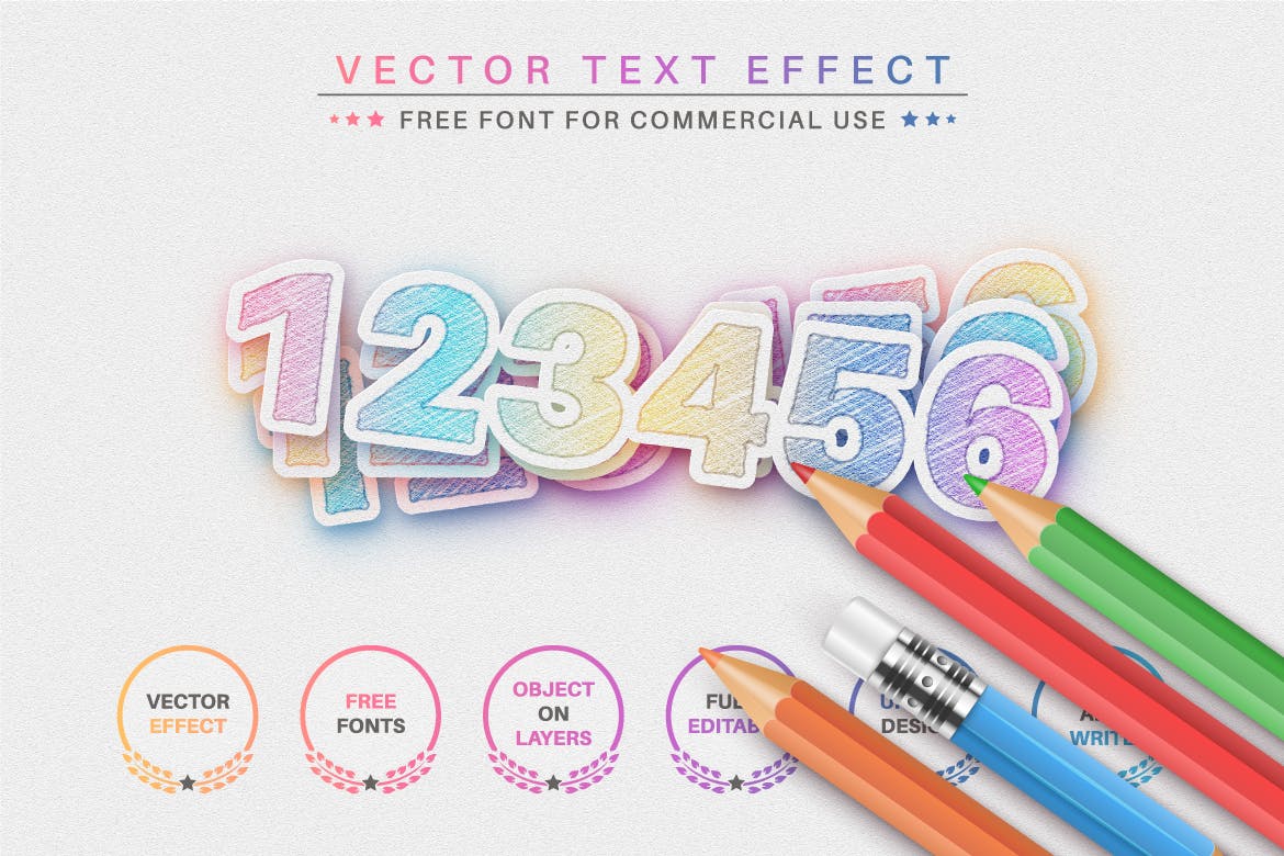 独角兽贴纸矢量文字效果字体样式 Unicorn Sticker – Editable Text Effect, Font Style 插件预设 第4张