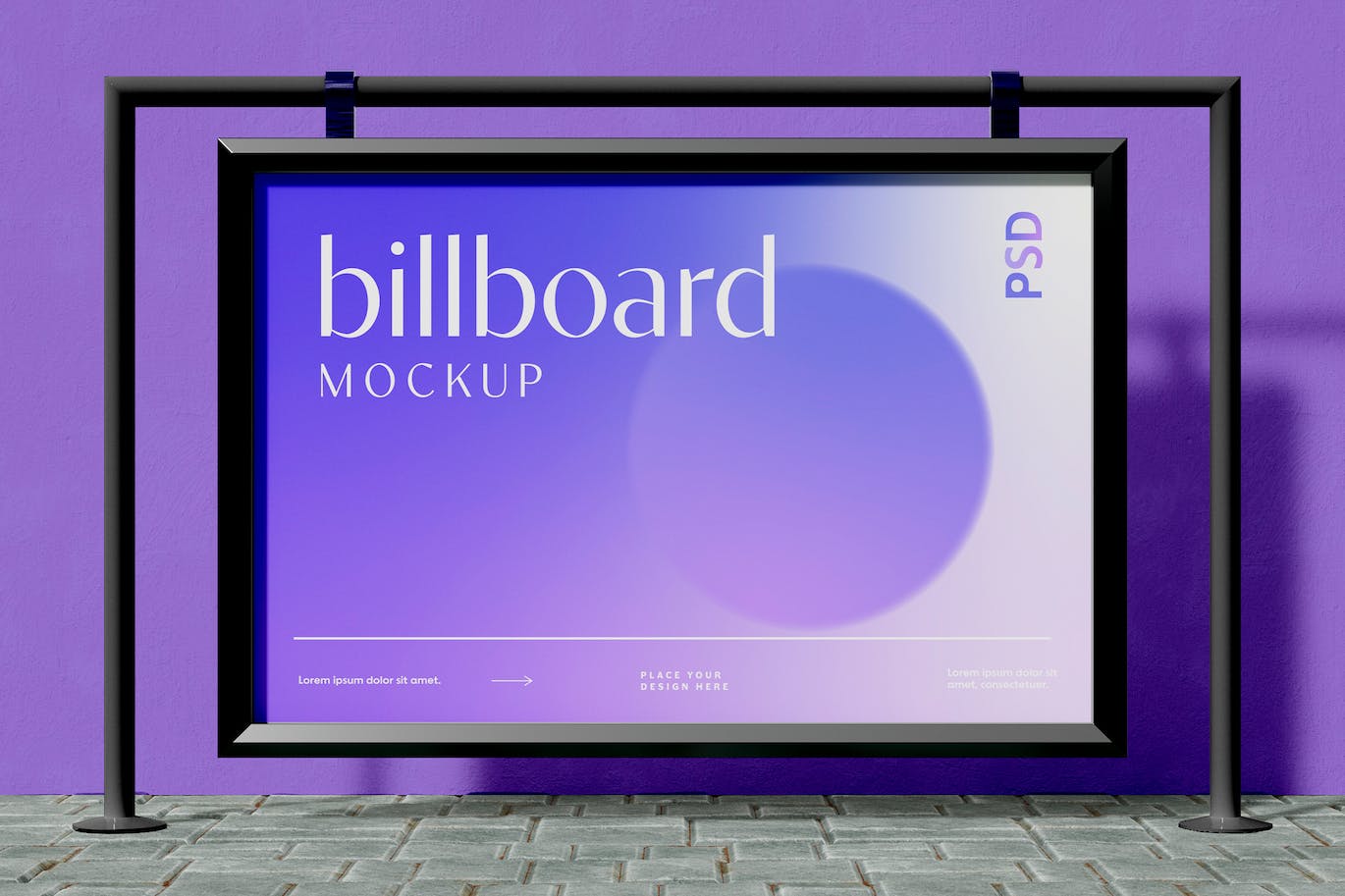 站台海报广告牌样机psd模板 Billboard Mockup 样机素材 第1张