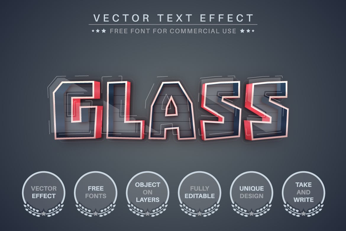 立体塑料感矢量文字效果字体样式 Plastic Stroke – Editable Text Effect, Font Style 插件预设 第6张